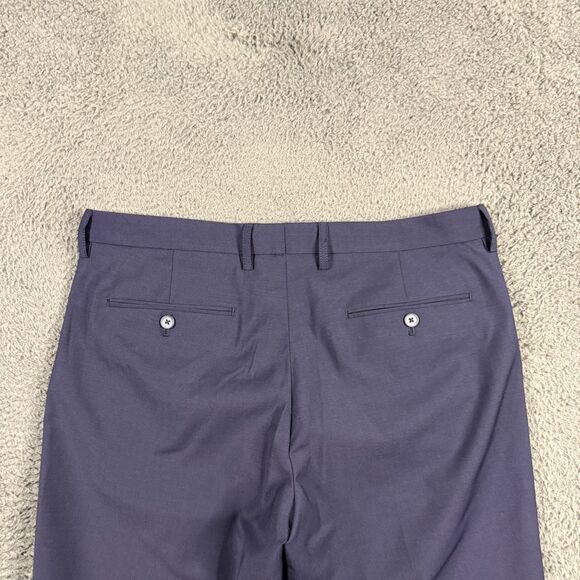 J Crew Pants Mens 34x32 Blue Thompson Tapered Fit Four Season Wool Stretch - Picture 8 of 14